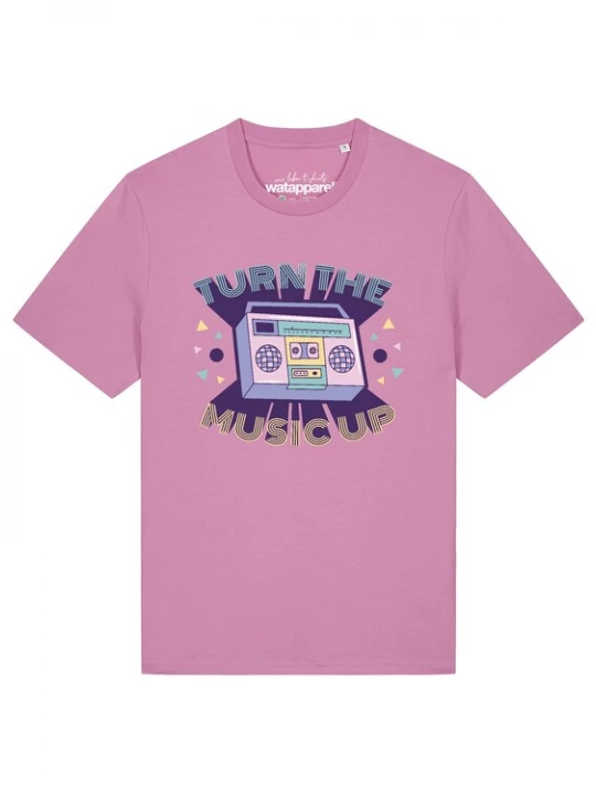 Foto van product Watapparel Shirt 'Turn the music up' rosa