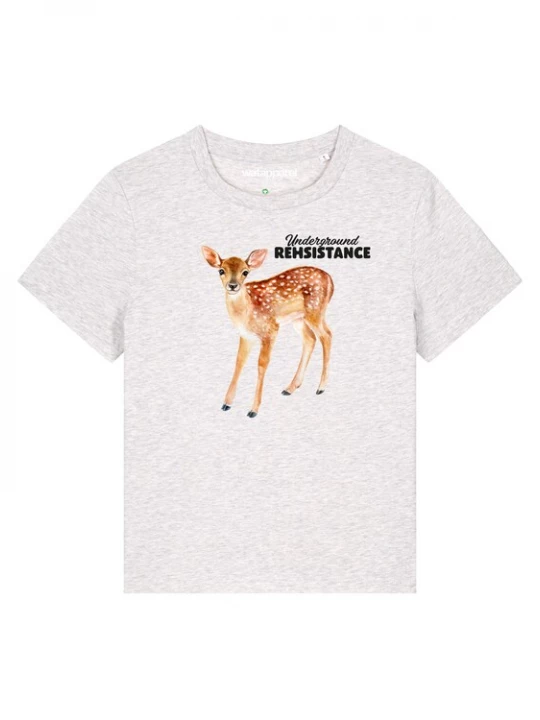 Foto van product Watapparel Shirt ' Underground Rehsistance ' bruin / grijs gemêleerd / zwart
