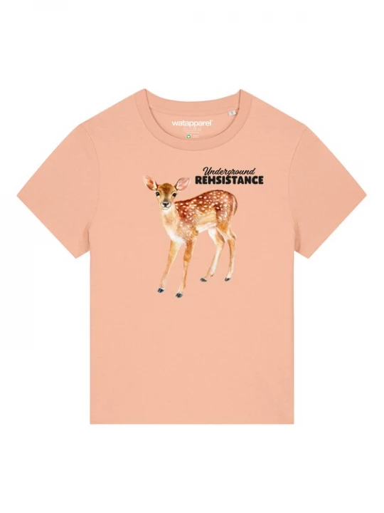 Foto van product Watapparel Shirt ' Underground Rehsistance ' gemengde kleuren / abrikoos