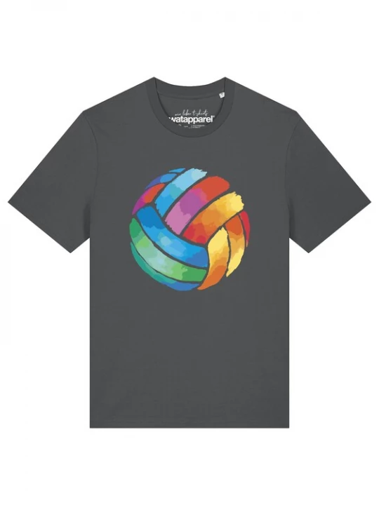 Foto van product Watapparel Shirt 'Volleyball in Watercolor' antraciet