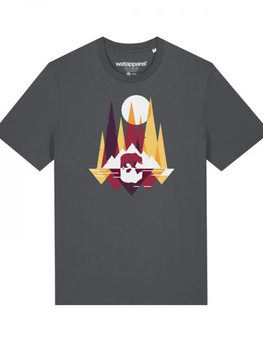 Foto van product Watapparel Shirt ' Von Bären und Bergen ' antraciet / gemengde kleuren