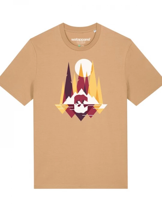 Foto van product Watapparel Shirt ' Von Bären und Bergen ' beige / gemengde kleuren