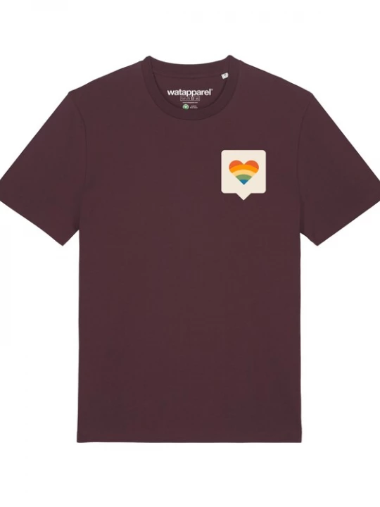 Foto van product Watapparel Shirt 'Von Herzen' braam / gemengde kleuren / donkerrood