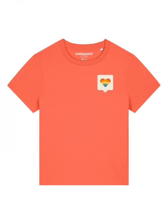 Foto van product Watapparel Shirt 'Von Herzen' gemengde kleuren / oranje