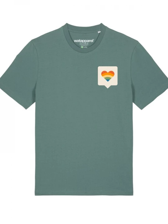 Foto van product Watapparel Shirt ' Von Herzen ' groen / gemengde kleuren