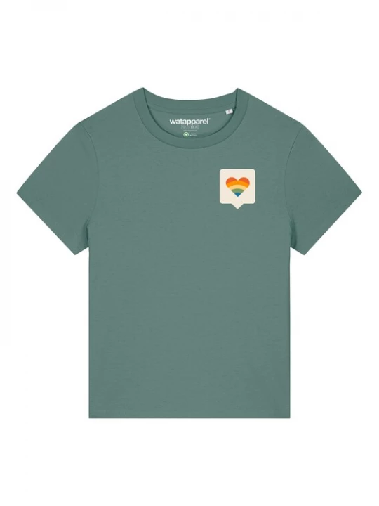 Foto van product Watapparel Shirt 'Von Herzen' groen / gemengde kleuren