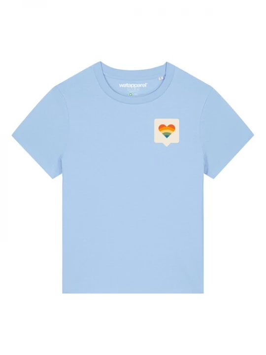 Foto van product Watapparel Shirt 'Von Herzen' lichtblauw / gemengde kleuren