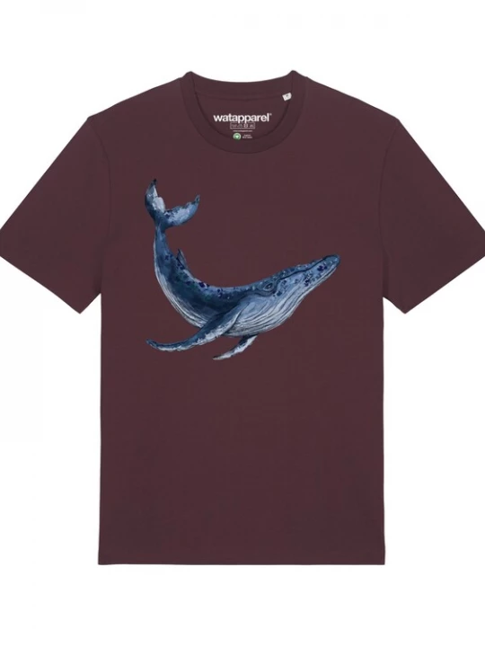 Foto van product Watapparel Shirt ' Wal ' blauw / donkerrood