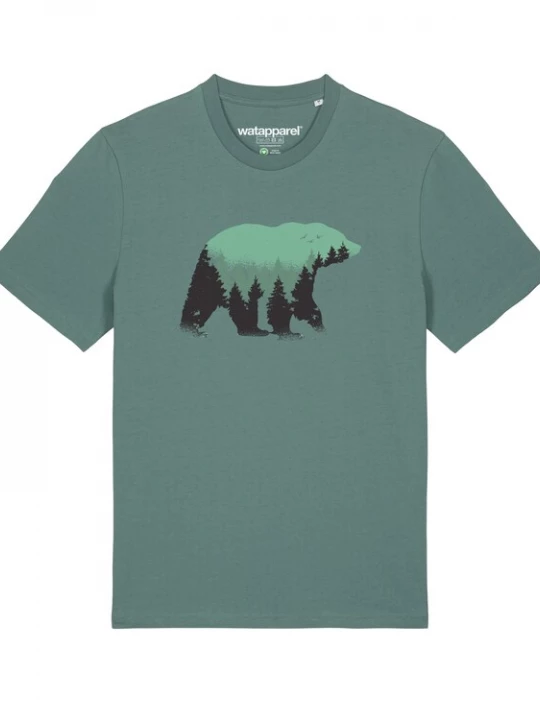 Foto van product Watapparel Shirt 'Waldbär' groen