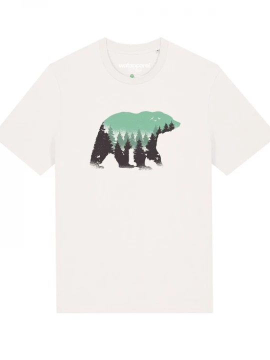 Foto van product Watapparel Shirt 'Waldbär' groen / zwart / wit