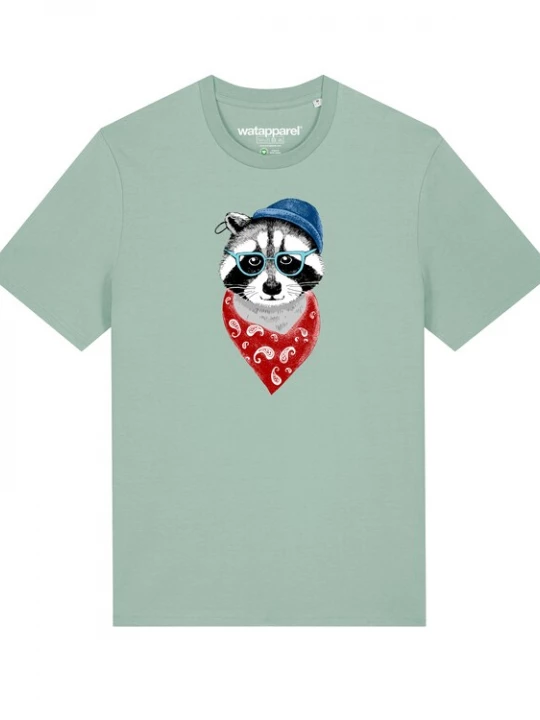 Foto van product Watapparel Shirt 'Waschbär' groen / gemengde kleuren
