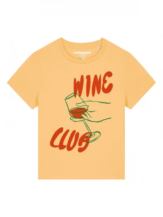 Foto van product Watapparel Shirt 'Wine Club' honing / groen / kreeft