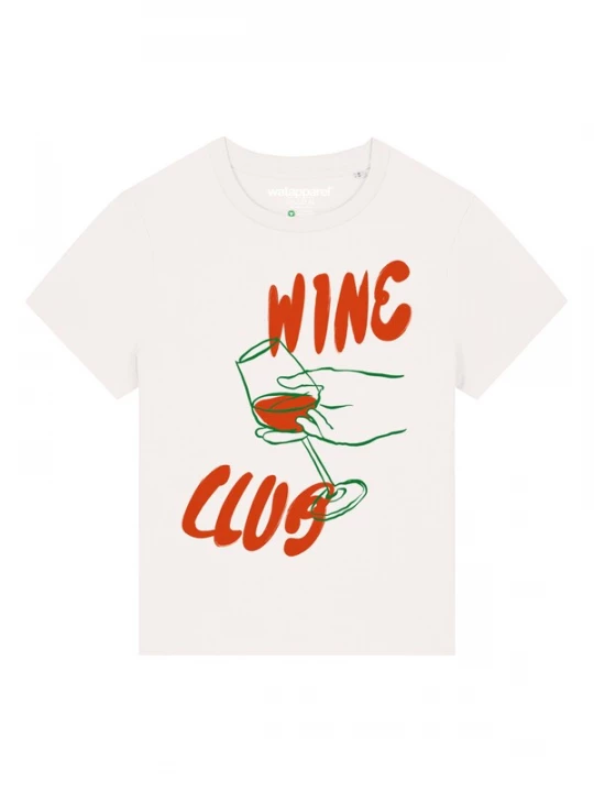 Foto van product Watapparel Shirt 'Wine Club' spar / kreeft / wit