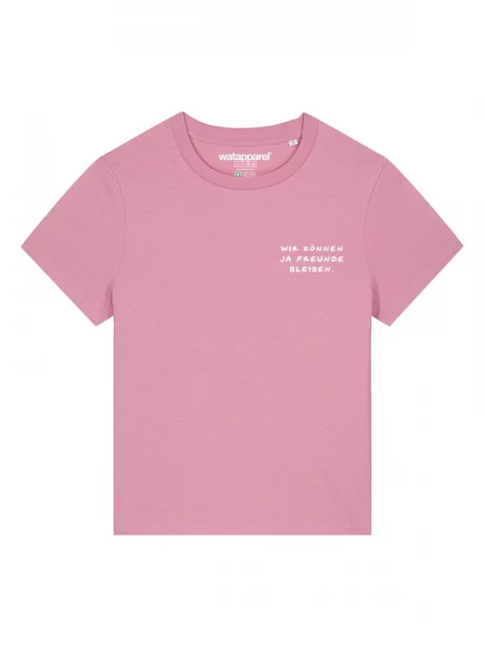 Foto van product Watapparel Shirt 'Wir Können Ja Freunde Bleiben' rosa / wit