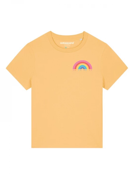 Foto van product Watapparel Shirt ' Women Power ' lichtgeel / gemengde kleuren