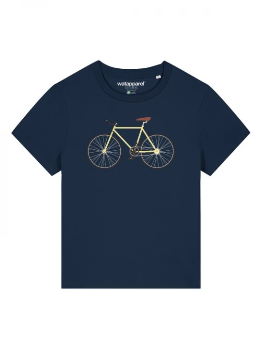 Foto van product Watapparel Shirt ' Yellow Bike ' navy / gemengde kleuren