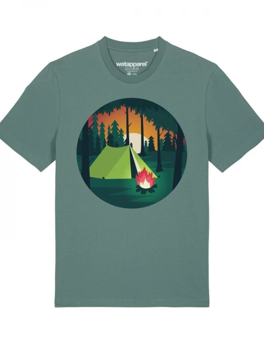 Foto van product Watapparel Shirt ' Zelten ' groen / gemengde kleuren