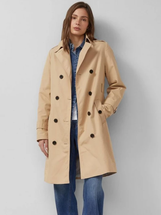 Foto van product Waterafstotende trenchcoat in een slanke pasvorm s.Oliver beżowy