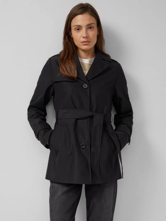 Foto van product Waterafstotende trenchcoat in een slanke pasvorm s.Oliver zwart