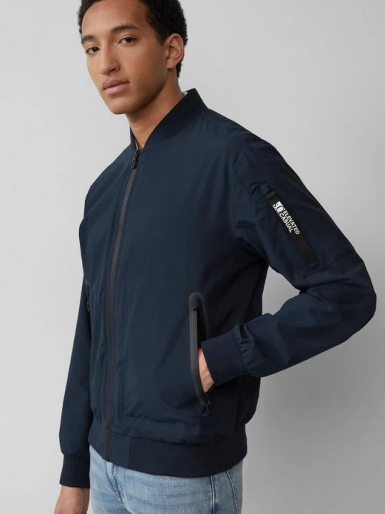 Foto van product Waterdicht bomberjack met mouwdetail s.Oliver blauw