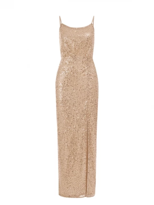 Foto van product WE Fashion Avondjurk goud