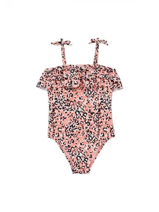 Foto van product WE Fashion Badpak koraal / zwart / wit