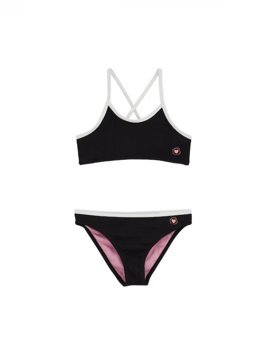 Foto van product WE Fashion Bikini pink / zwart / wit