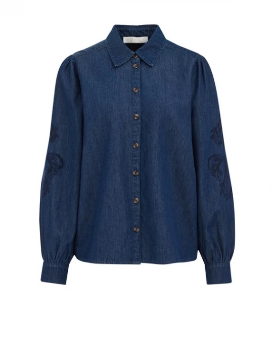 Foto van product WE Fashion Blouse blauw denim / donkerblauw