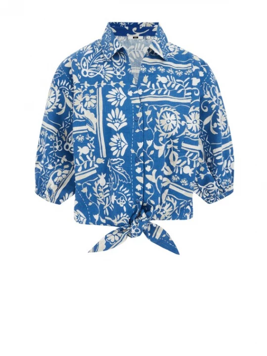 Foto van product WE Fashion Blouse blauw / wit