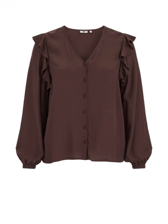 Foto van product WE Fashion Blouse donkerbruin