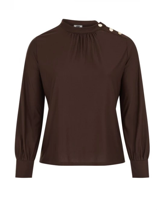 Foto van product WE Fashion Blouse donkerbruin