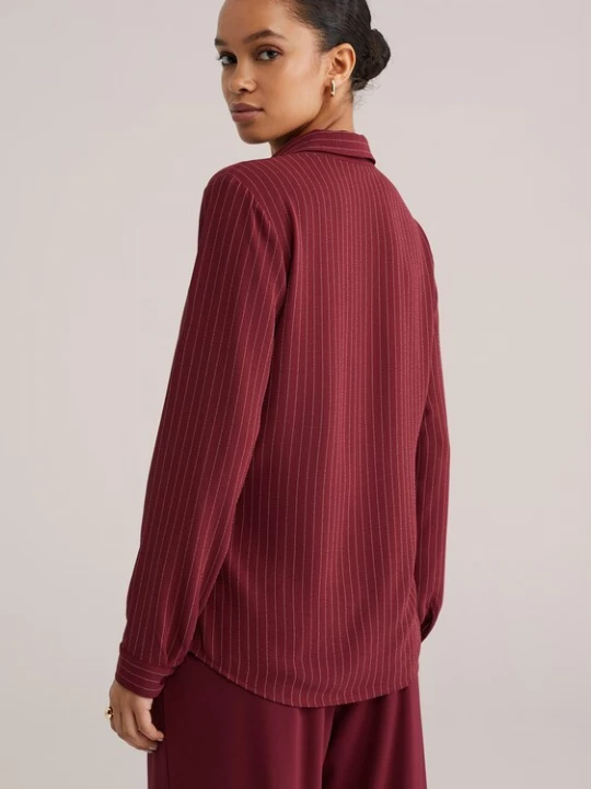 Foto van product WE Fashion Blouse karmijnrood / wit