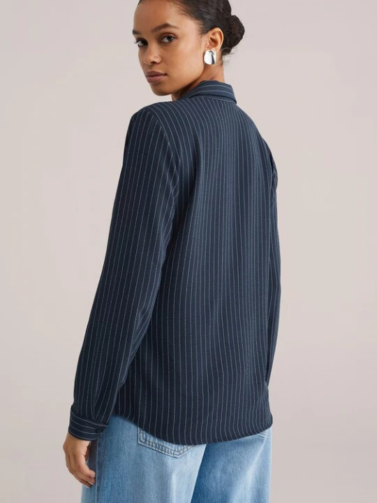Foto van product WE Fashion Blouse marine / offwhite