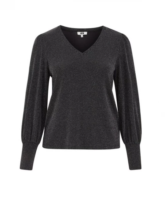 Foto van product WE Fashion Blouse zwart / zilver