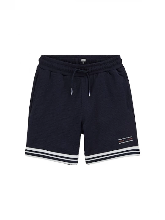 Foto van product WE Fashion Broek donkerblauw / wit