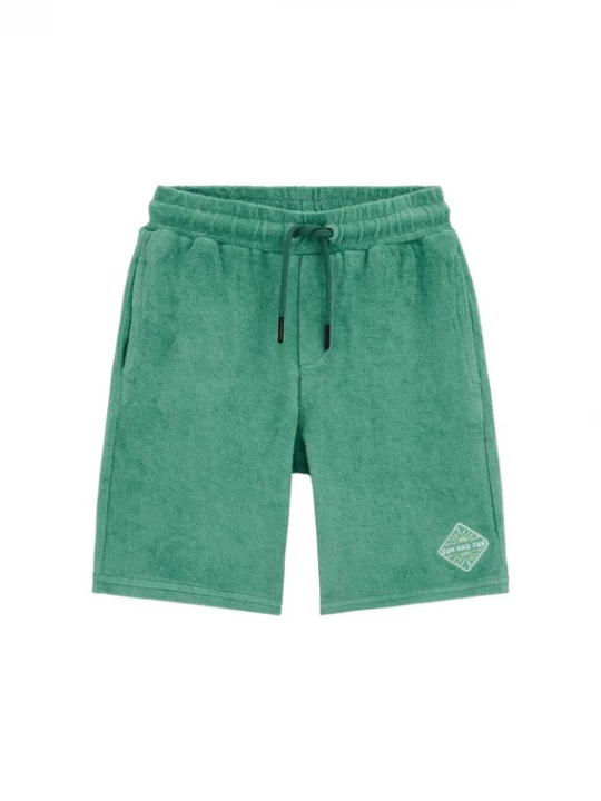 Foto van product WE Fashion Broek pasteelgeel / grasgroen / wit