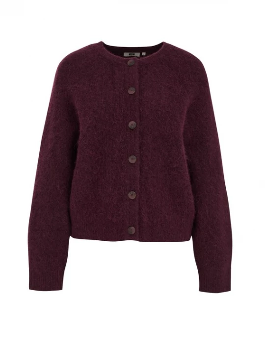 Foto van product WE Fashion Gebreid vest aubergine