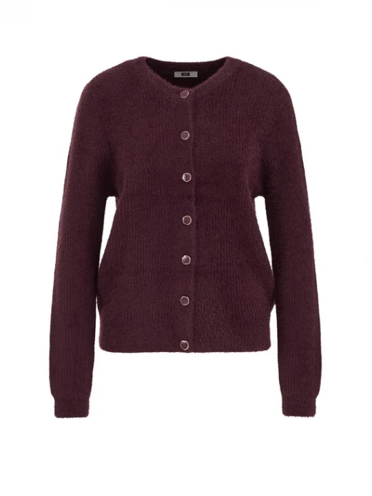 Foto van product WE Fashion Gebreid vest aubergine