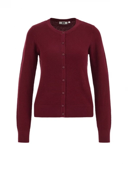 Foto van product WE Fashion Gebreid vest bordeaux