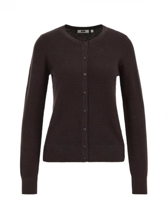 Foto van product WE Fashion Gebreid vest donkerbruin