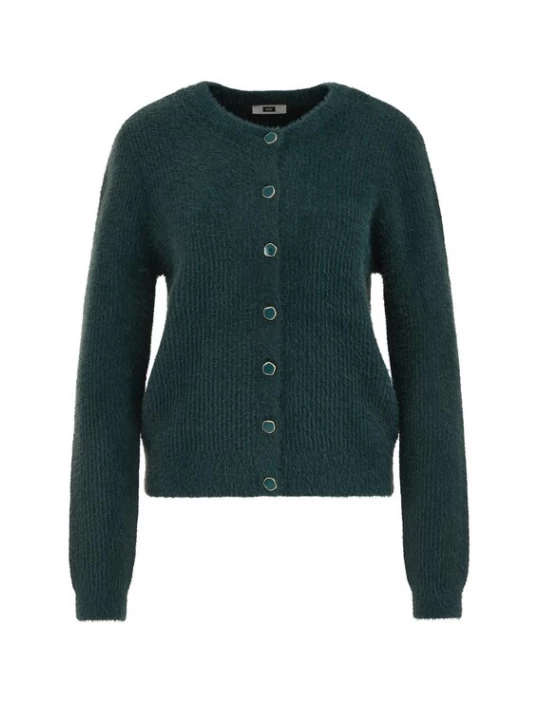 Foto van product WE Fashion Gebreid vest donkergroen