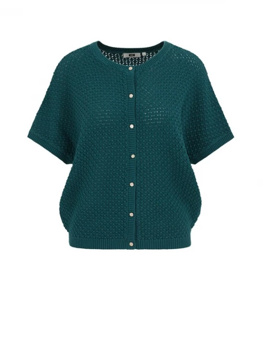 Foto van product WE Fashion Gebreid vest donkergroen