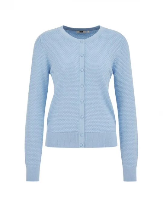 Foto van product WE Fashion Gebreid vest lichtblauw