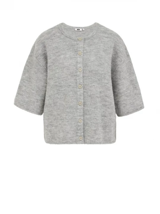 Foto van product WE Fashion Gebreid vest lichtgrijs