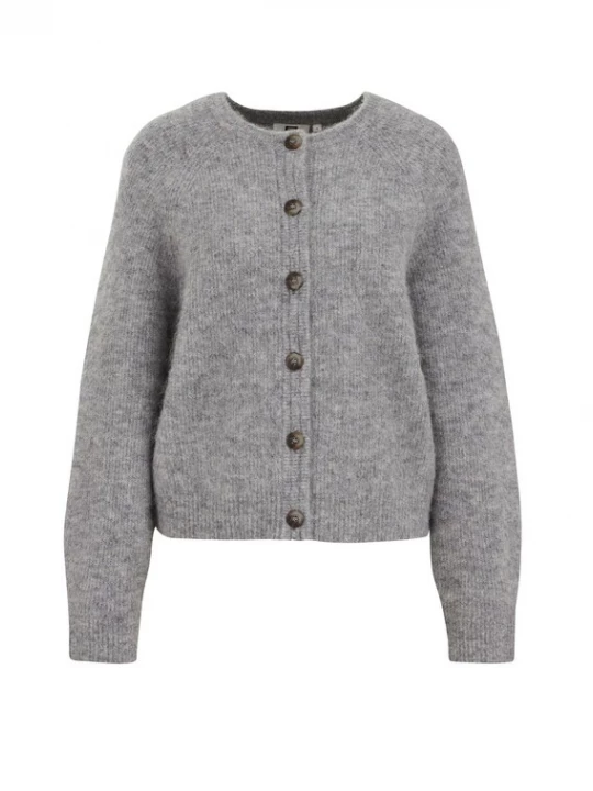 Foto van product WE Fashion Gebreid vest lichtgrijs