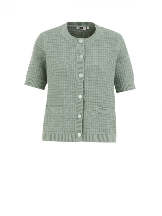 Foto van product WE Fashion Gebreid vest mintgroen