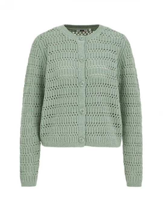 Foto van product WE Fashion Gebreid vest pastelgroen
