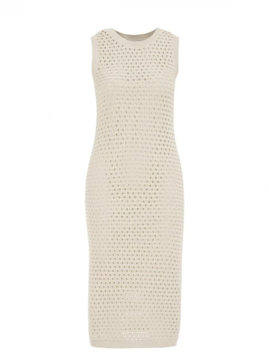 Foto van product WE Fashion Gebreide jurk beige