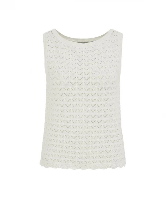 Foto van product WE Fashion Gebreide top ivoor