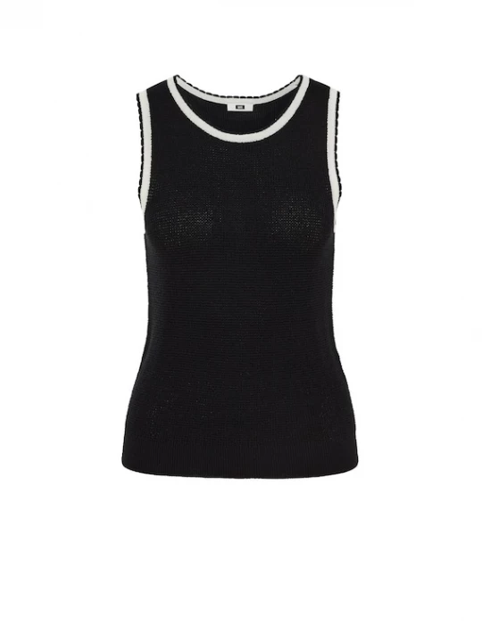 Foto van product WE Fashion Gebreide top zwart / wit